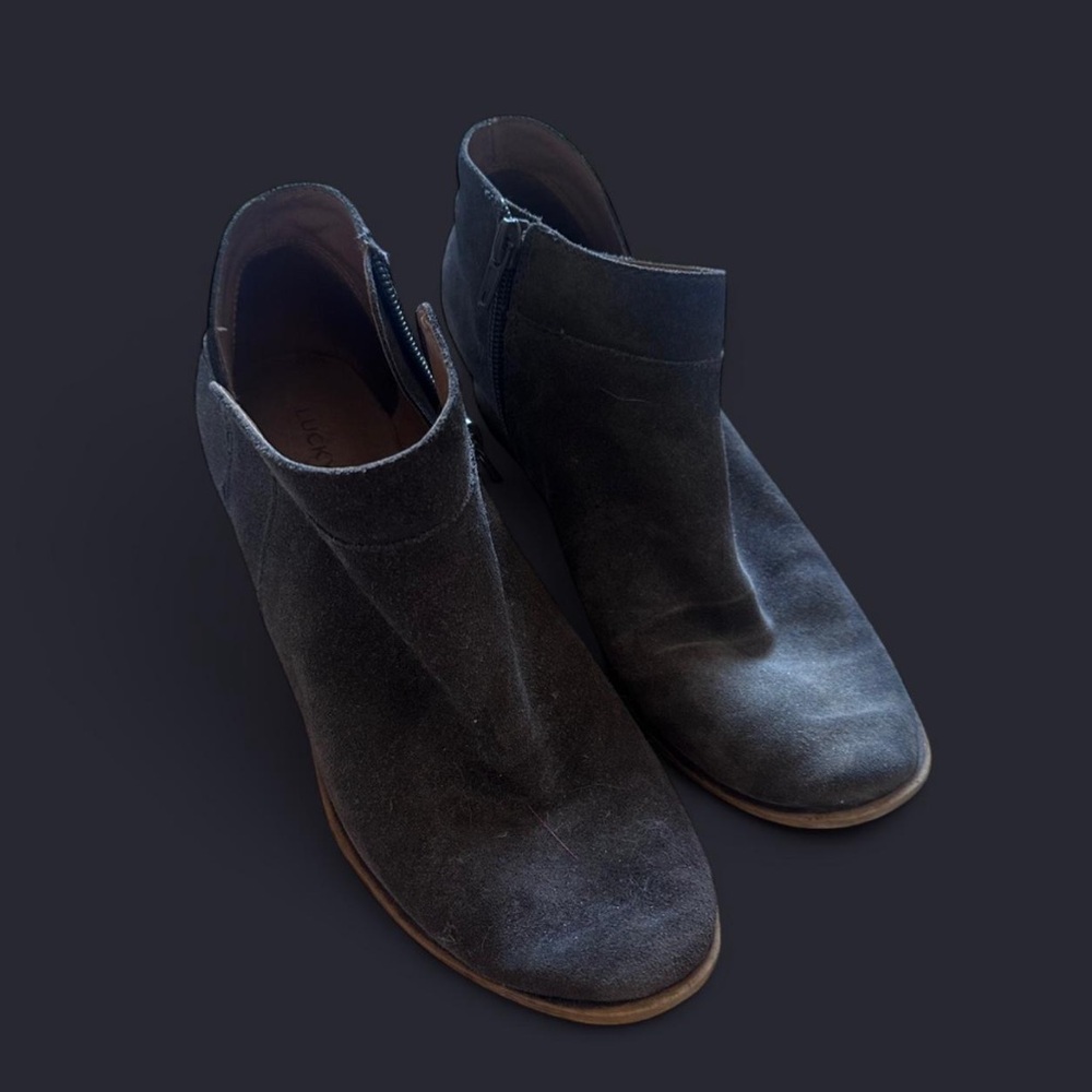 Lucky Brand charcoal Ankle Booties